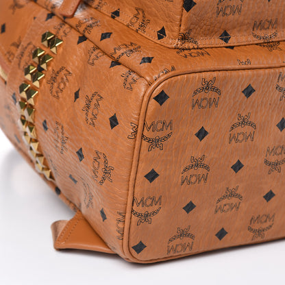 MCM Visetos Medium Side Studs Stark Backpack Cognac 6 of 10