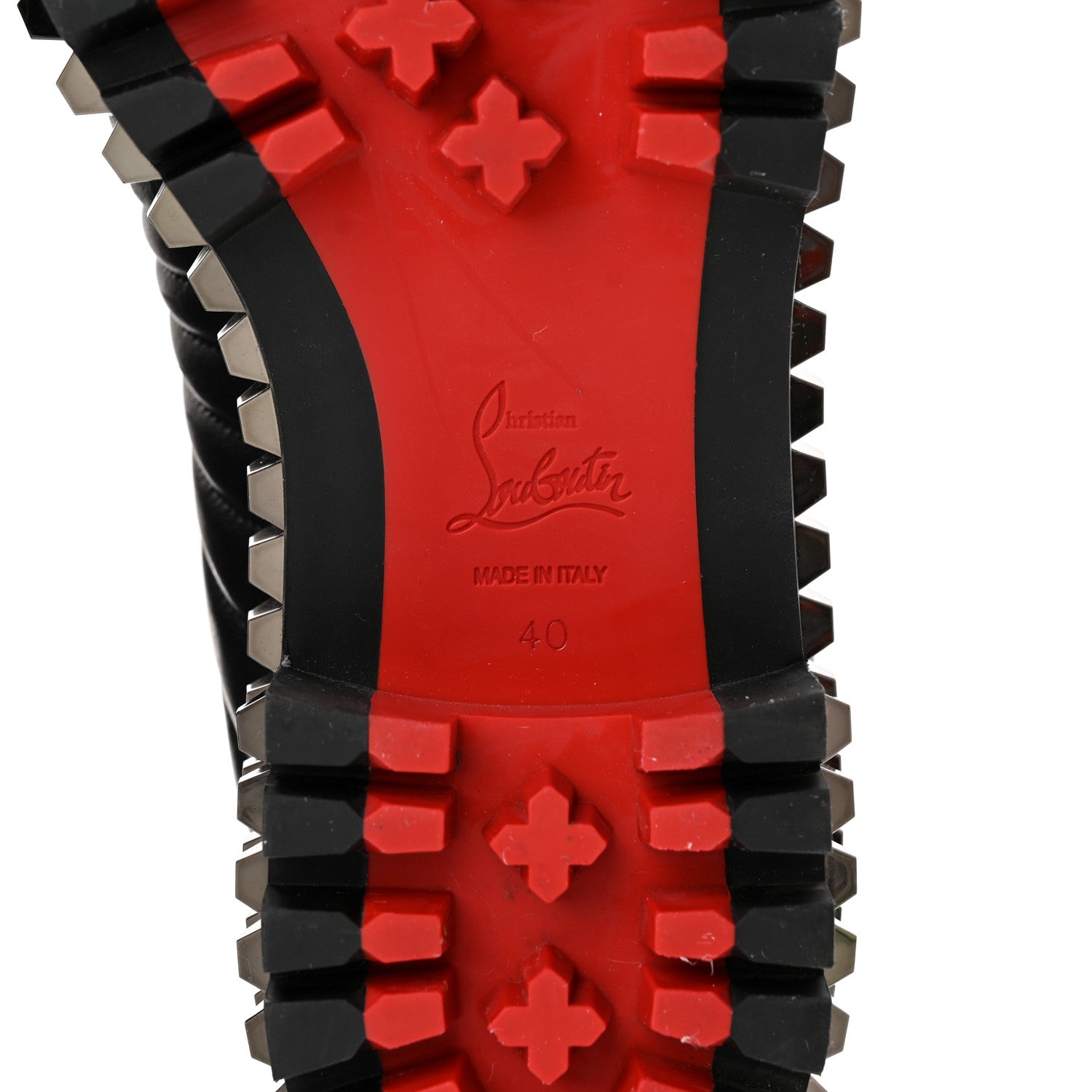 Christian Louboutin Calfskin Quilted Yetota Combat Boots 40 Black 6 of 15