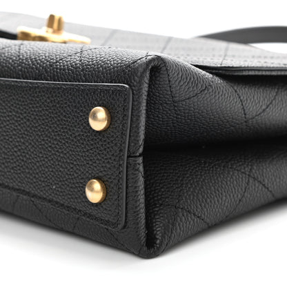 Chanel Grained Calfskin Small Stitched Flap Black 10 of 11