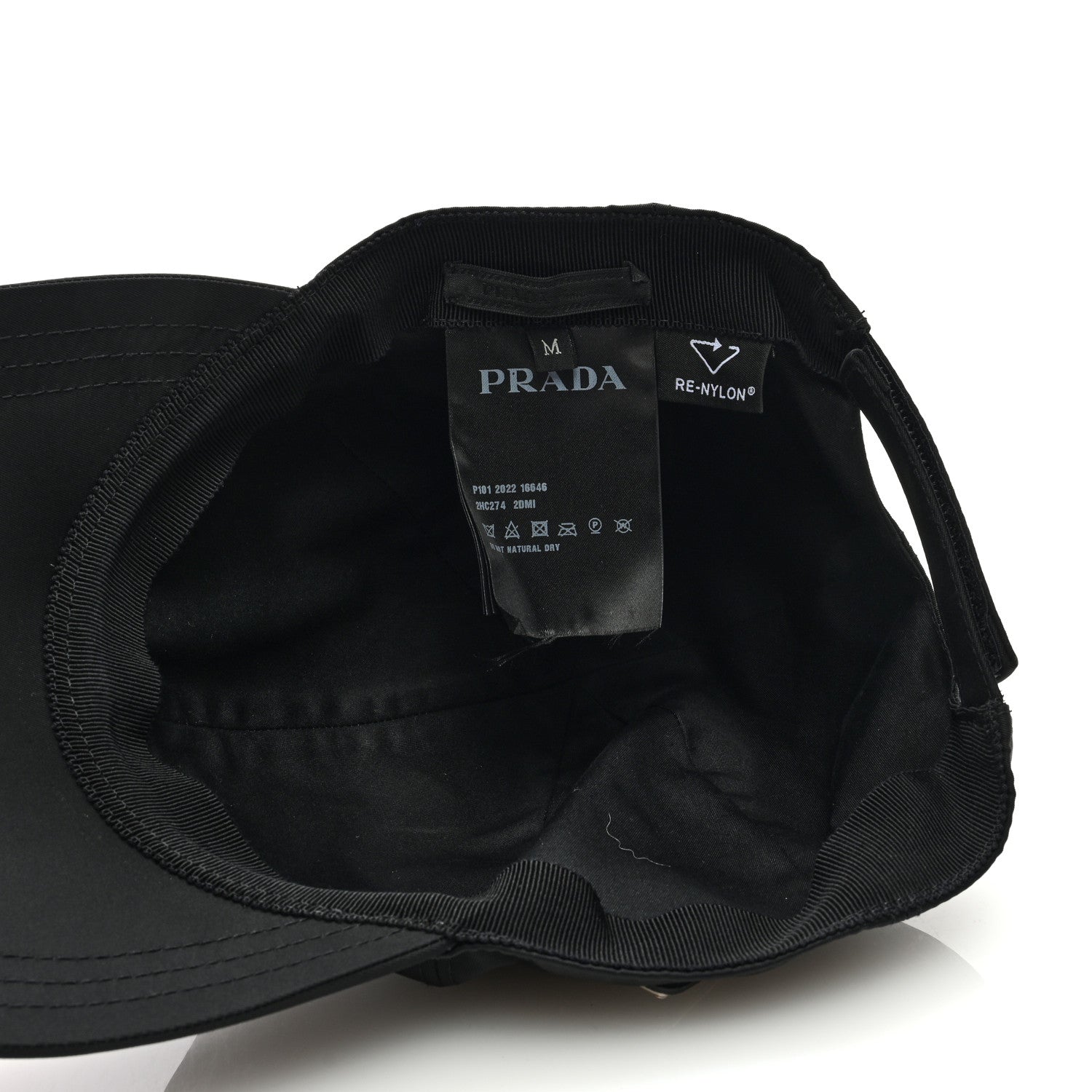 Prada Tessuto Nylon Logo Baseball Cap M Black 6 of 7