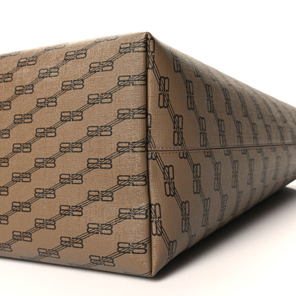 Balenciaga Coated Canvas BB Monogram Large Signature East West Shopper Bag Beige Brown 10 of 10
