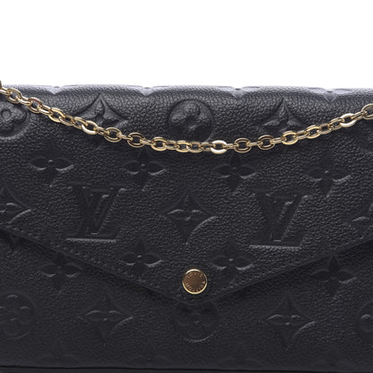Louis Vuitton Empreinte Pochette Felicie Chain Wallet Black 11 of 12