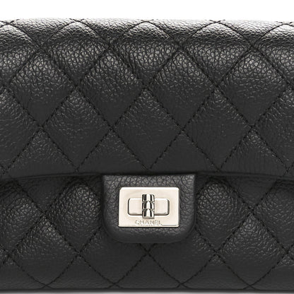 Chanel Grained Calfskin Quilted 2.55 Reissue Flap Belt Bag Clutch  Black 8 of 10