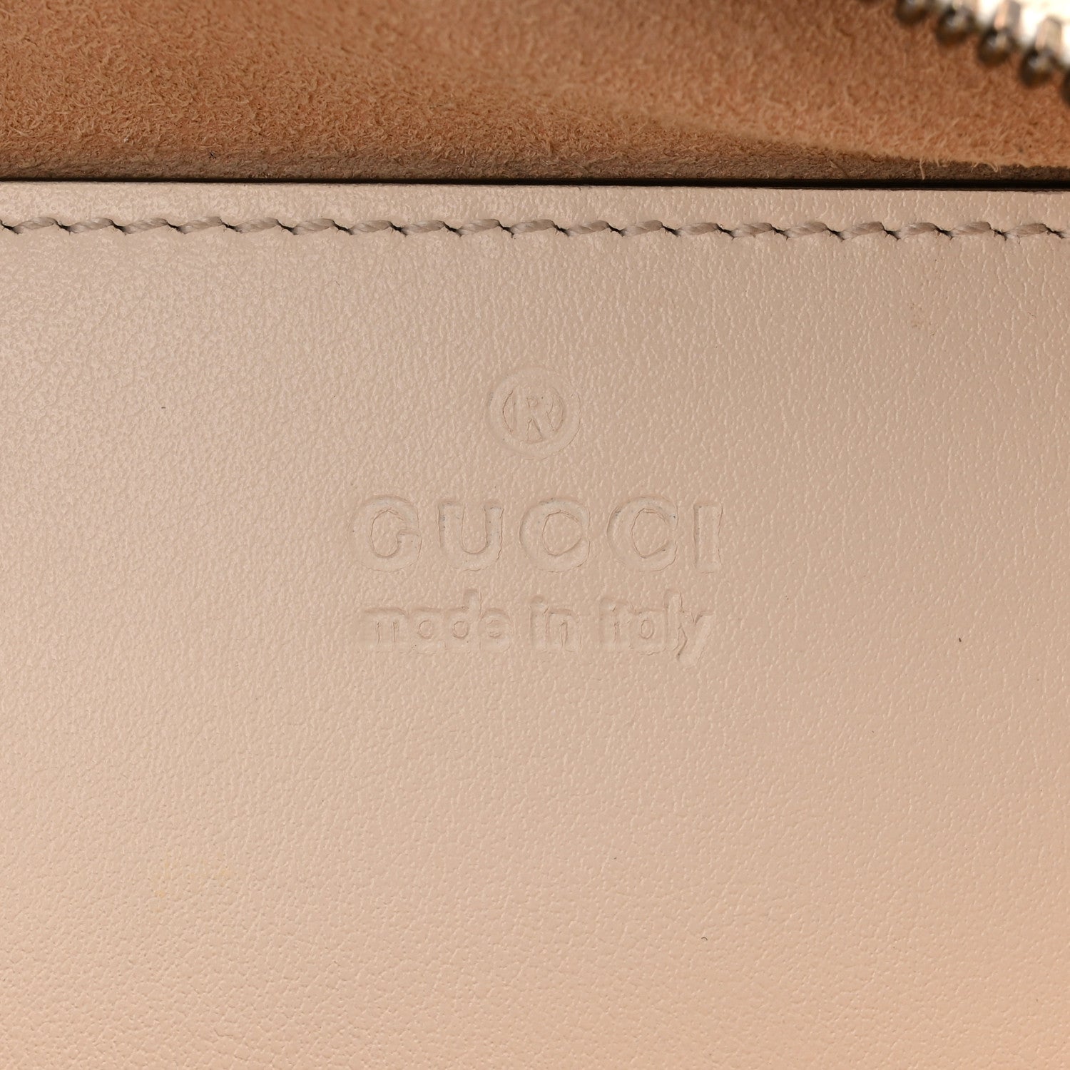 Gucci Calfskin Matelasse Small GG Marmont Chain Shoulder Bag White 6 of 11
