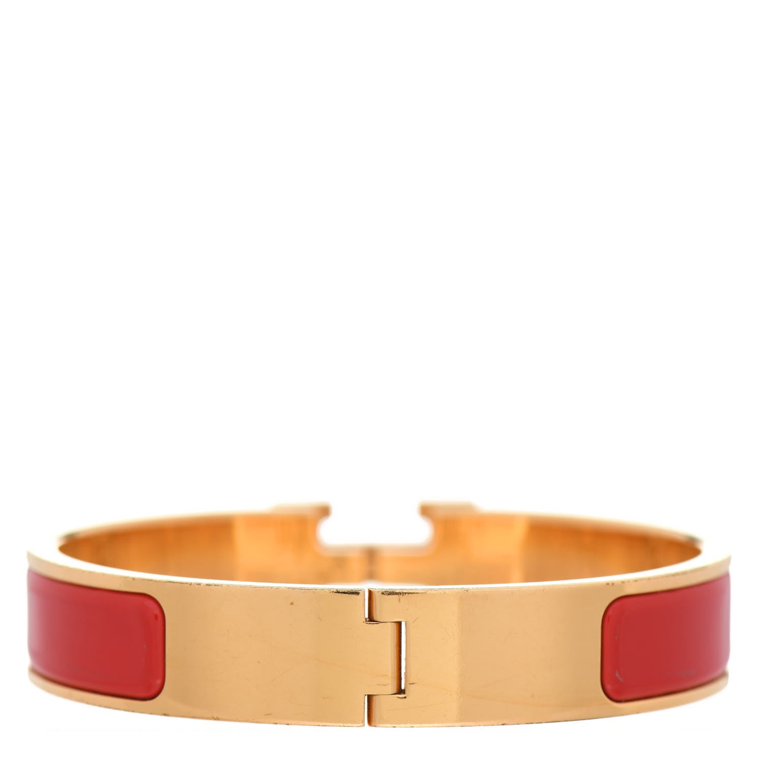 Hermes Enamel Narrow Clic Clac H Bracelet PM Red 2 of 4