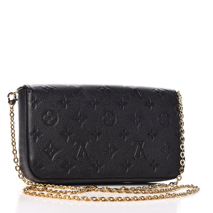 Louis Vuitton Empreinte Pochette Felicie Chain Wallet Black 3 of 9