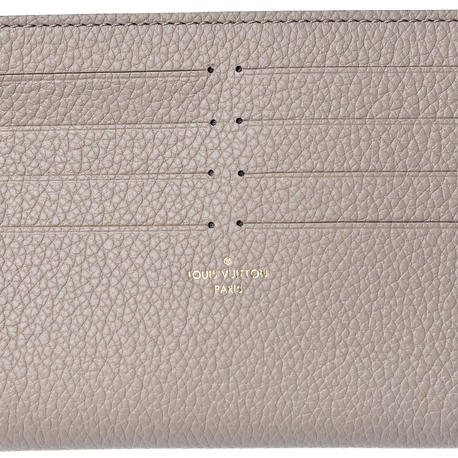 Louis Vuitton Calfskin Felicie Chain Wallet Card Holder Insert Tourterelle 6 of 6