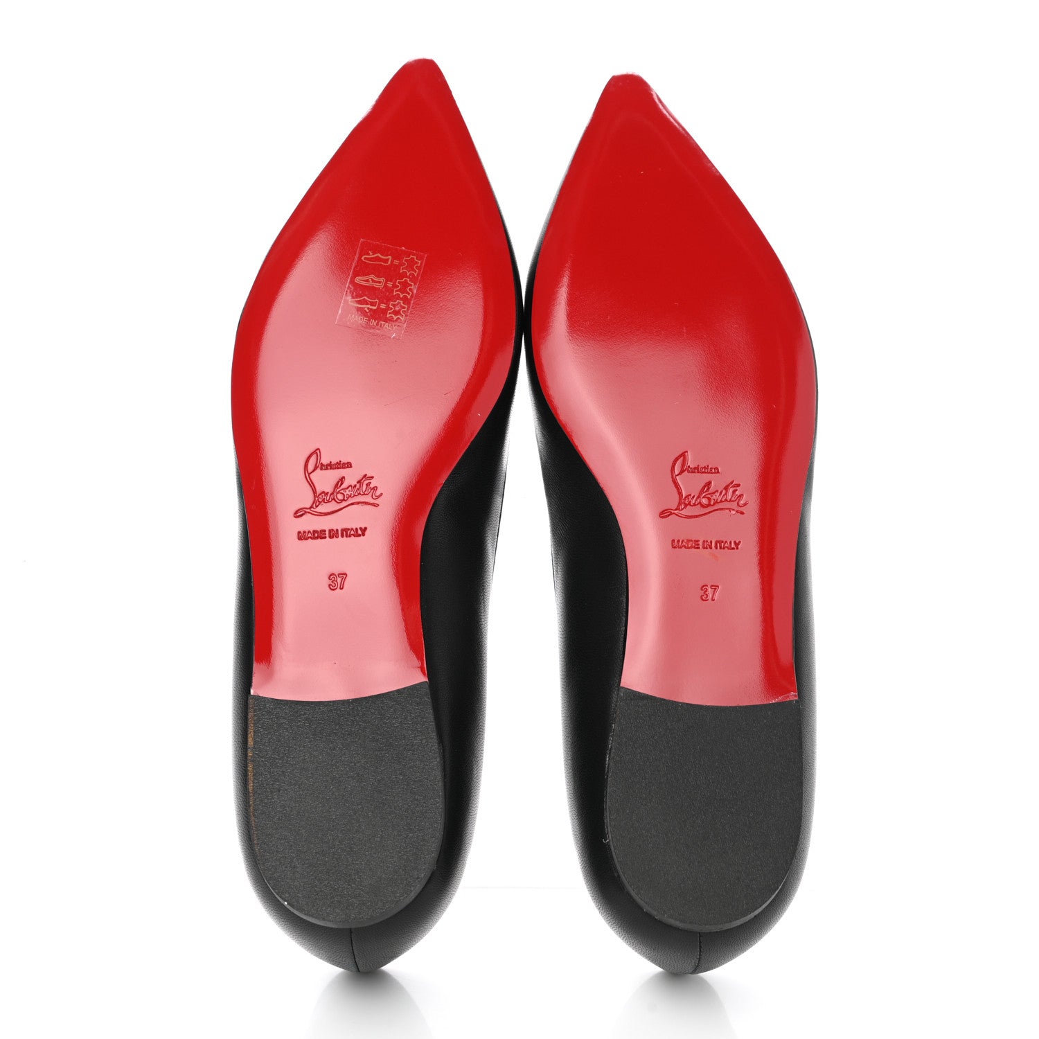 Christian Louboutin Shiny Nappa Ballalla Flats 37 Black 5 of 9