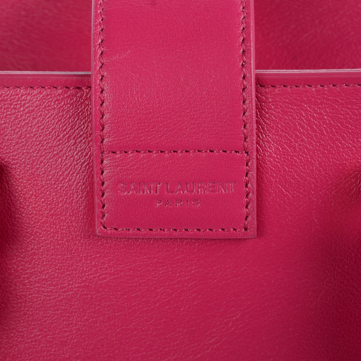 Saint Laurent Calfskin Small Monogram Cabas Lipstick Fuchsia 5 of 9