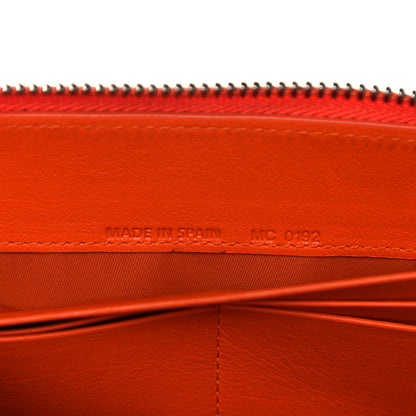 Christian Dior Patent Cannage Zip Around Wallet Orange 7 of 20