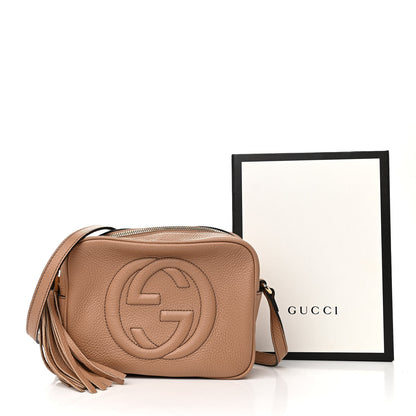 Gucci Pebbled Calfskin Small Soho Disco Bag Camelia 11 of 11