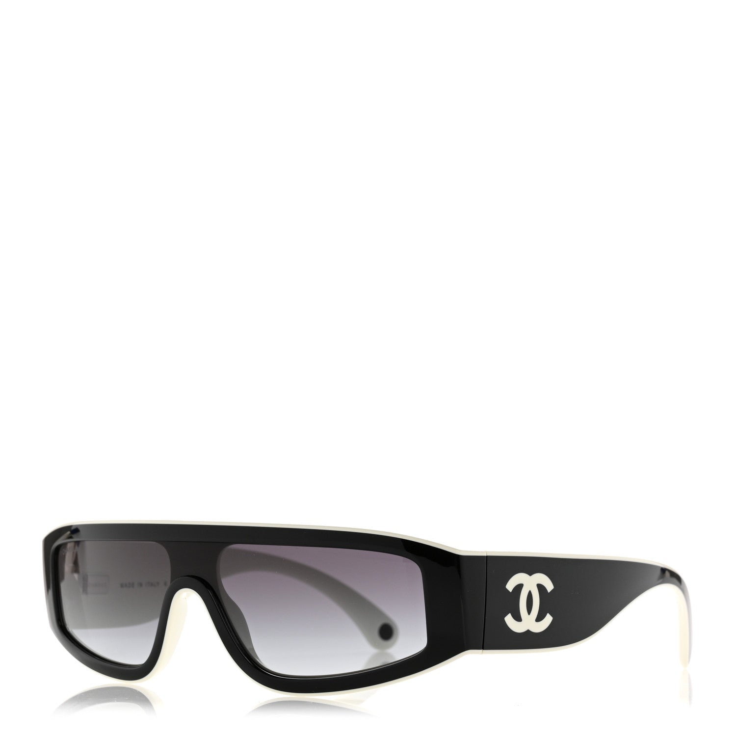 Chanel Acetate Cat Eye Sunglasses 6057 White Black 1 of 8