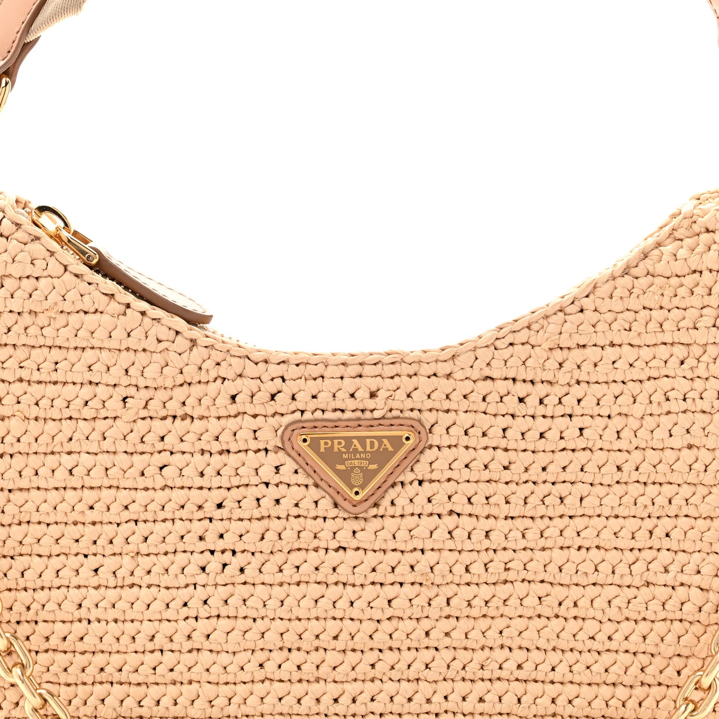 Yarn Raffia Effect Crochet Re-Edition 2005 Shoulder Bag Naturale