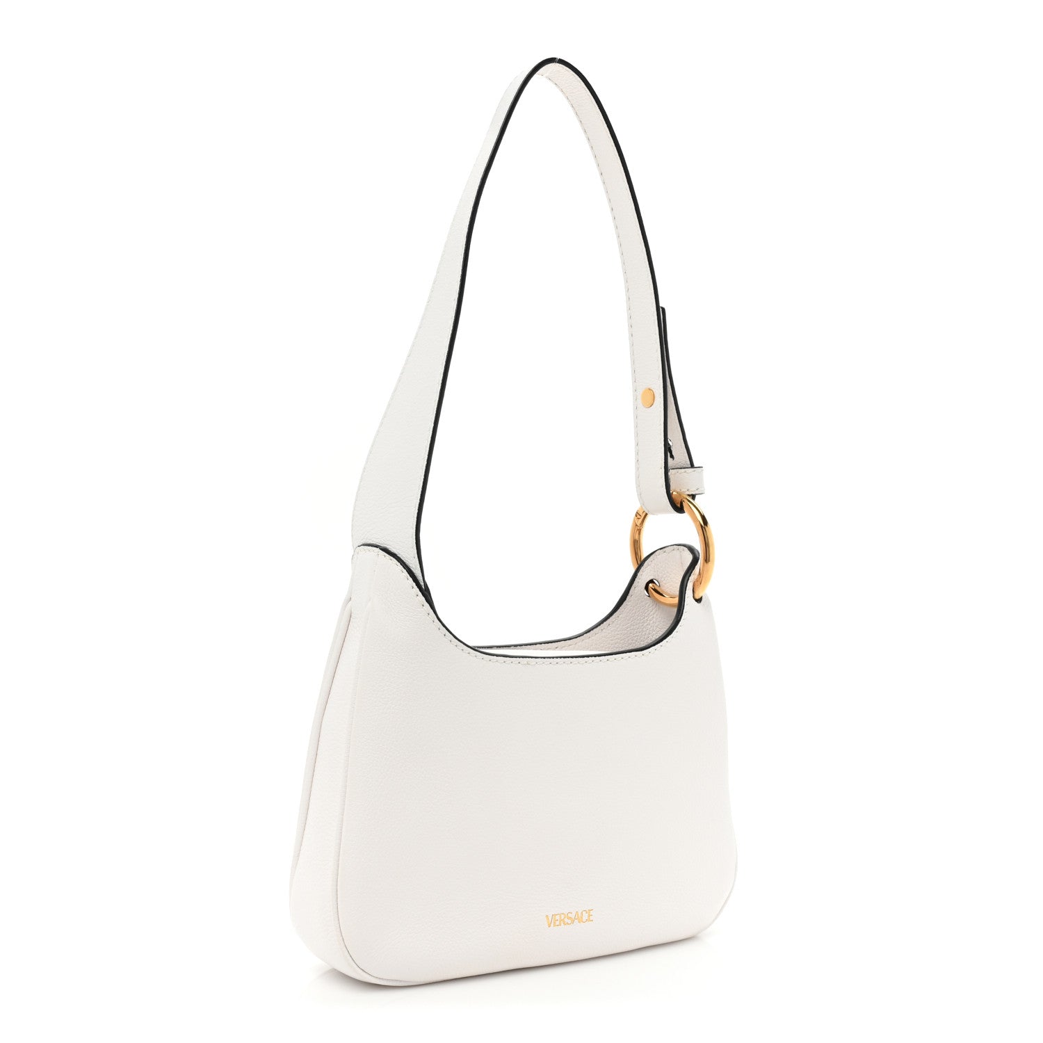 Versace Calfskin La Medusa Small Hobo Crossbody Optical White 3 of 12