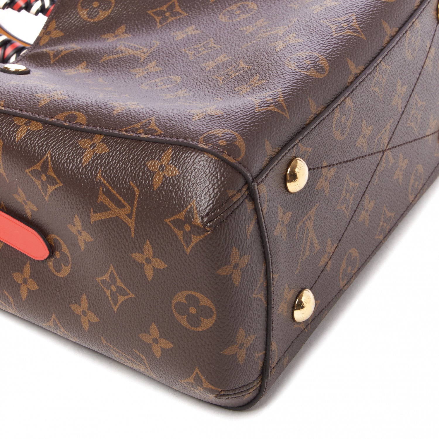 Louis Vuitton Monogram Braided Montaigne BB Coquelicot Creme Safran Peach 5 of 8