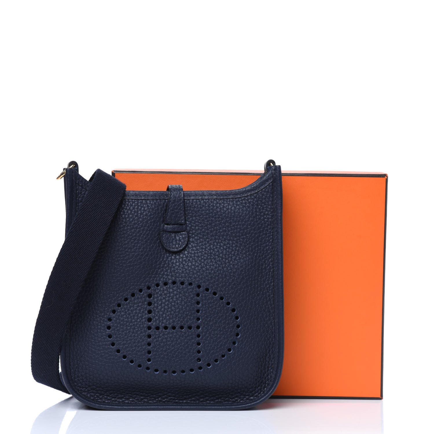 Hermes Taurillon Clemence Evelyne TPM Bleu Encre 14 of 14