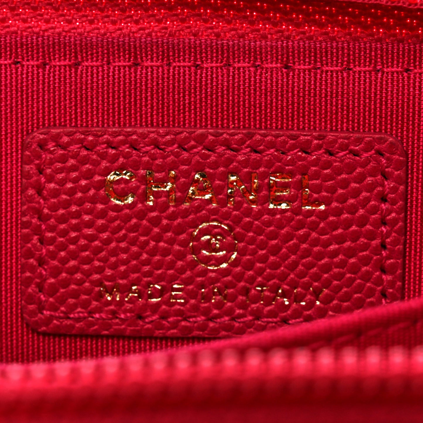 Caviar Quilted Boy Zip Around Coin Purse Wallet Red