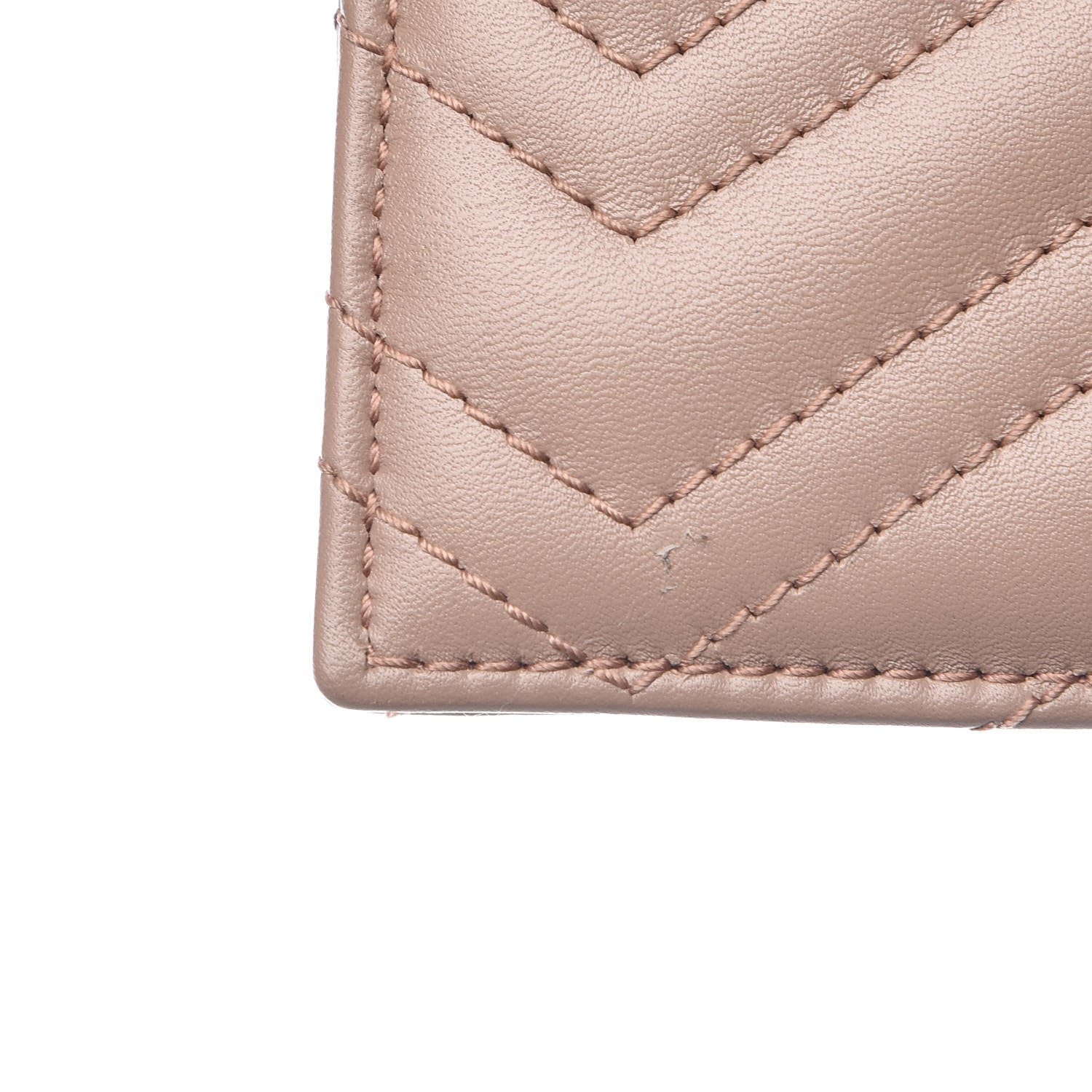 Gucci Calfskin Matelasse GG Marmont Card Holder Porcelain Rose 7 of 8
