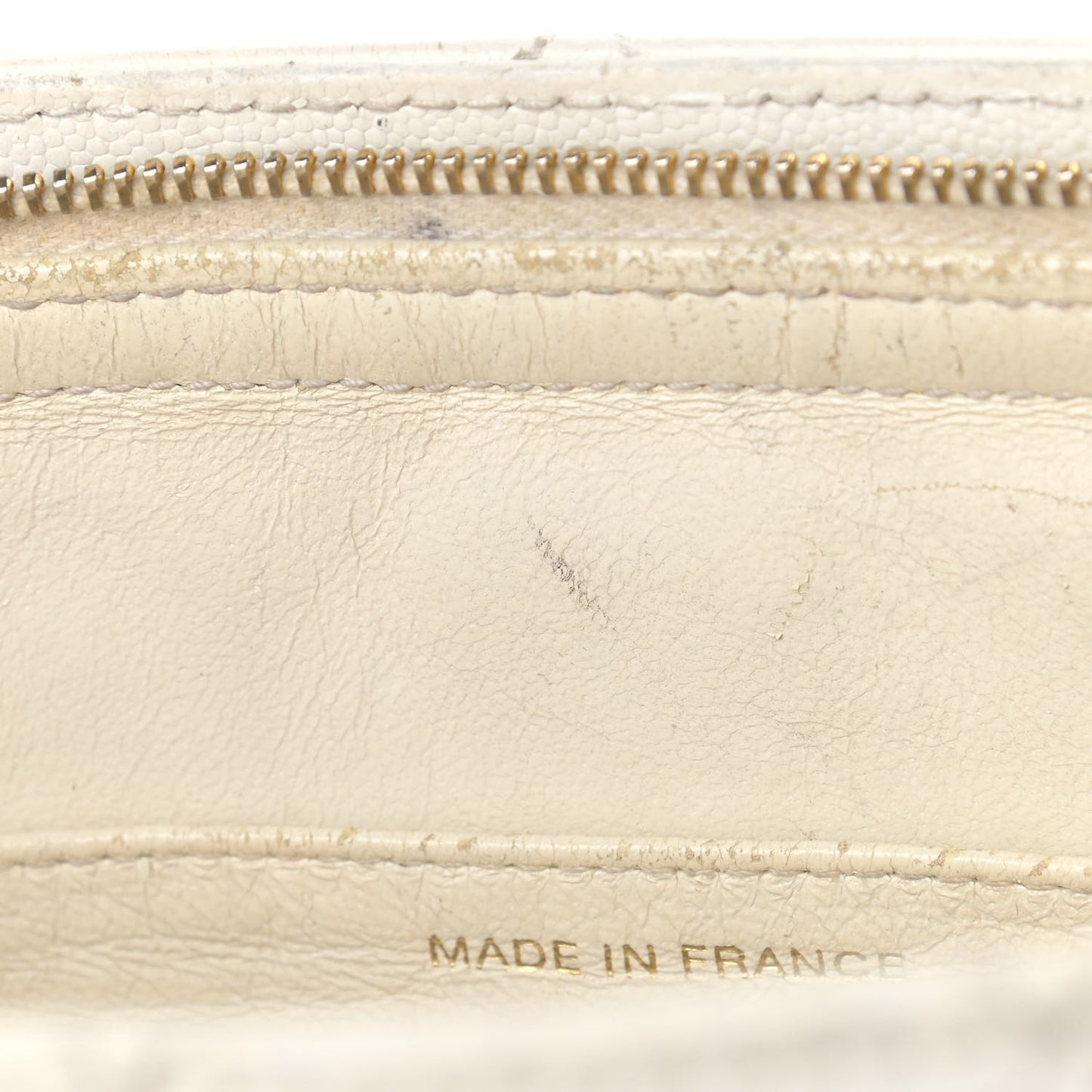 Caviar Stitched Shoulder Bag White
