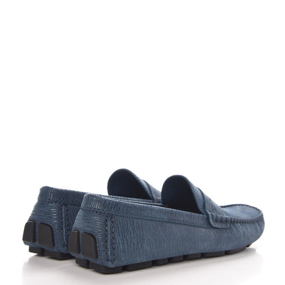 Louis Vuitton Epi Mens Shade Car Loafers 6 Blue Nuit 4 of 7