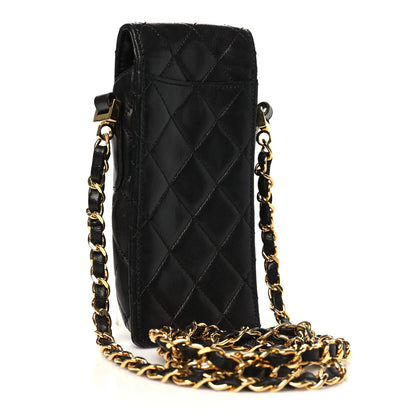 Chanel Lambskin Quilted Phone Holder Black 3 of 11