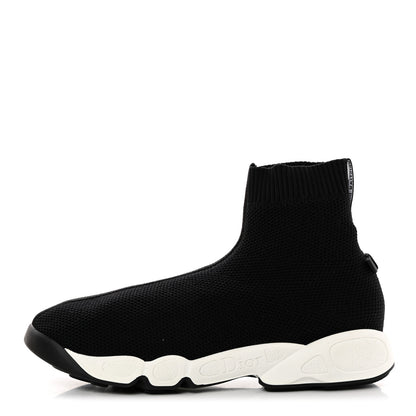 Christian Dior Technical Knit F. Two Point Zero High Top Sneakers 38 Black 1 of 7