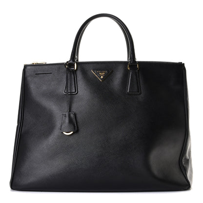 Prada Saffiano Lux Extra Large Galleria Double Zip Tote Black 1 of 12