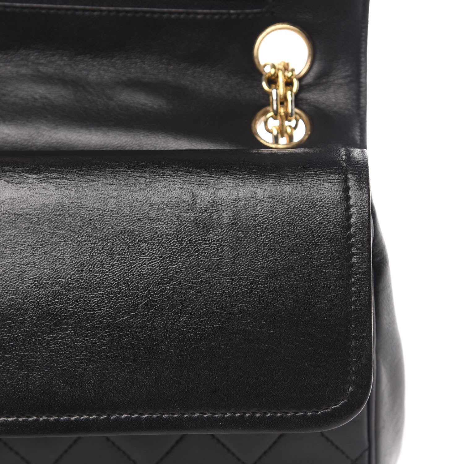 Chanel Lambskin Quilted Medium Double Flap Black 15 of 22