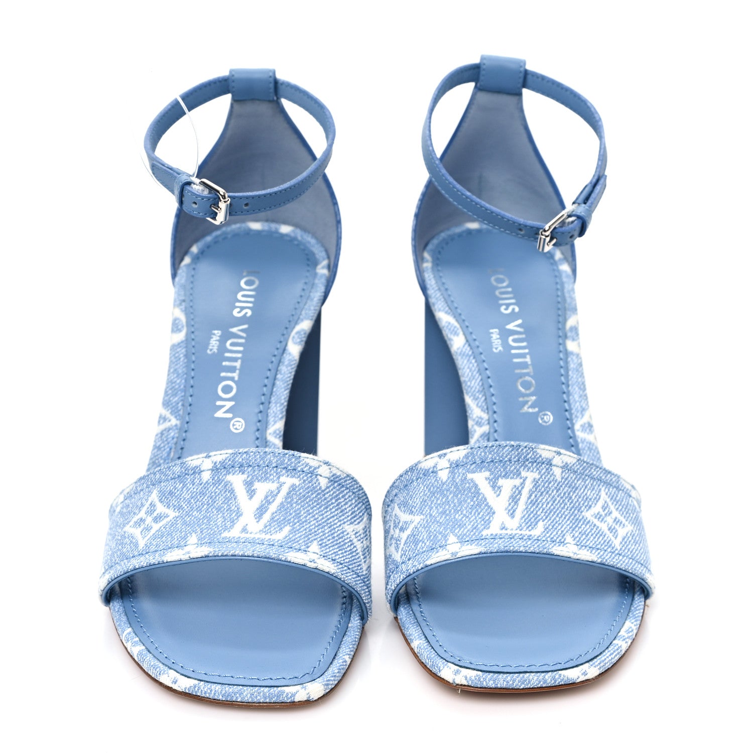 Louis Vuitton Monogram Denim Silhouette Sandals 39 Blue 2 of 8