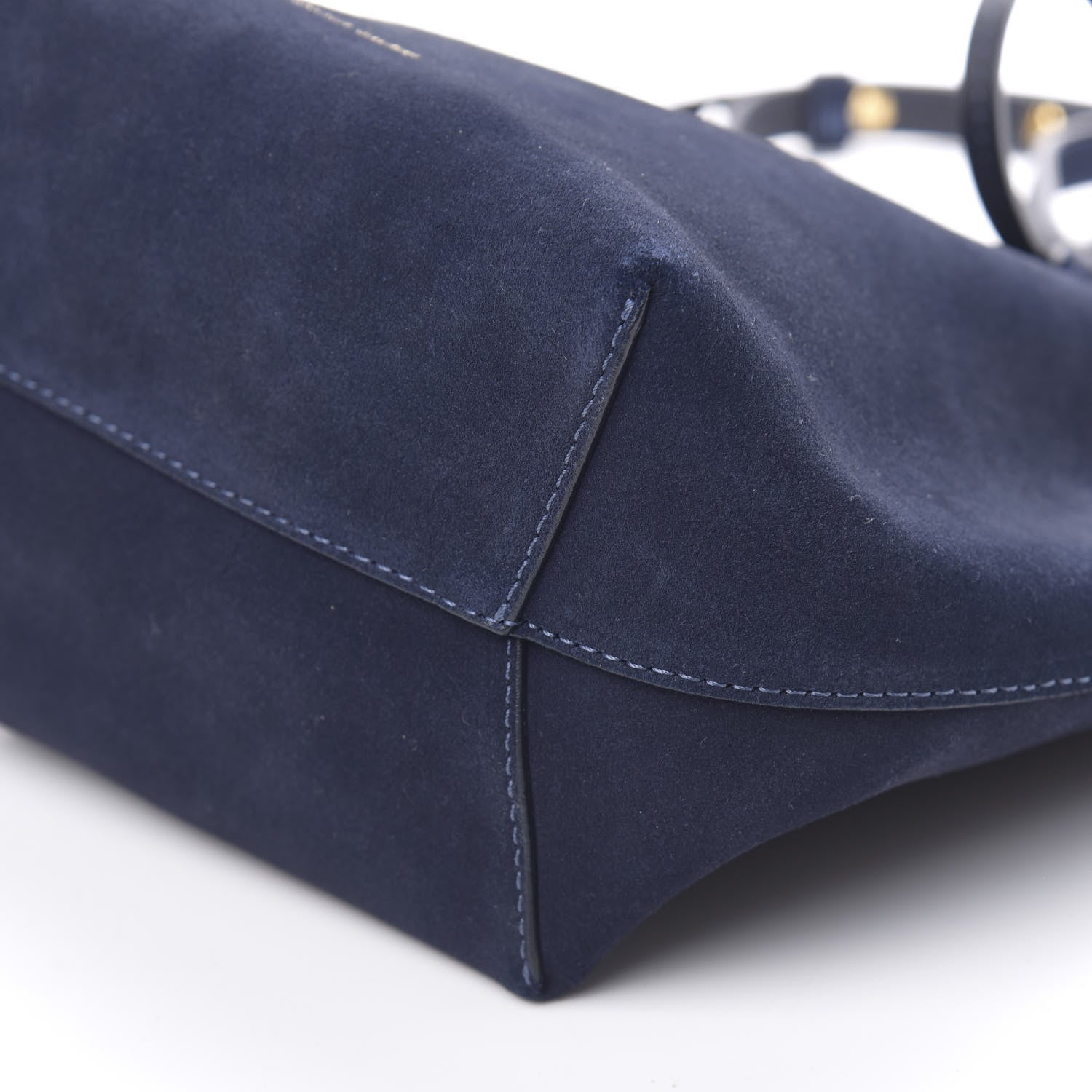 Mansur Gavriel Suede Mini Mini Bucket Bag Navy 9 of 9
