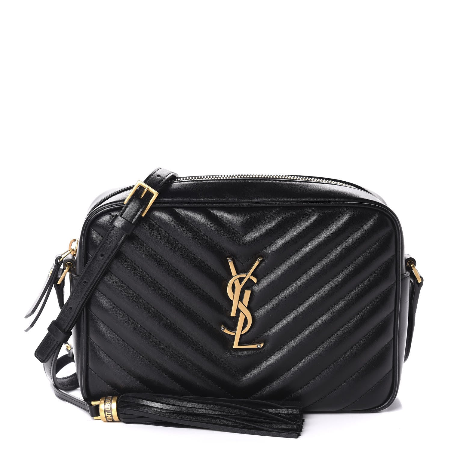 Saint Laurent Calfskin Matelasse Monogram Lou Camera Bag Black 1 of 10
