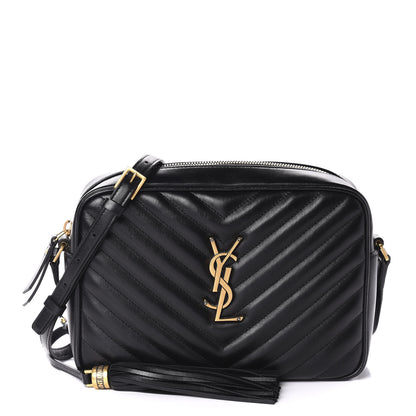 Saint Laurent Calfskin Matelasse Monogram Lou Camera Bag Black 1 of 10