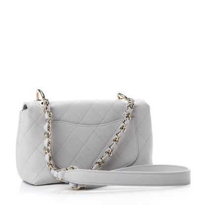 Chanel Caviar Quilted Small City Walk Flap Light Grey 3 of 10