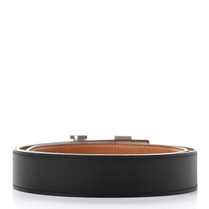 Hermes Chamonix Togo H Belt 95 Black Gold 2 of 6