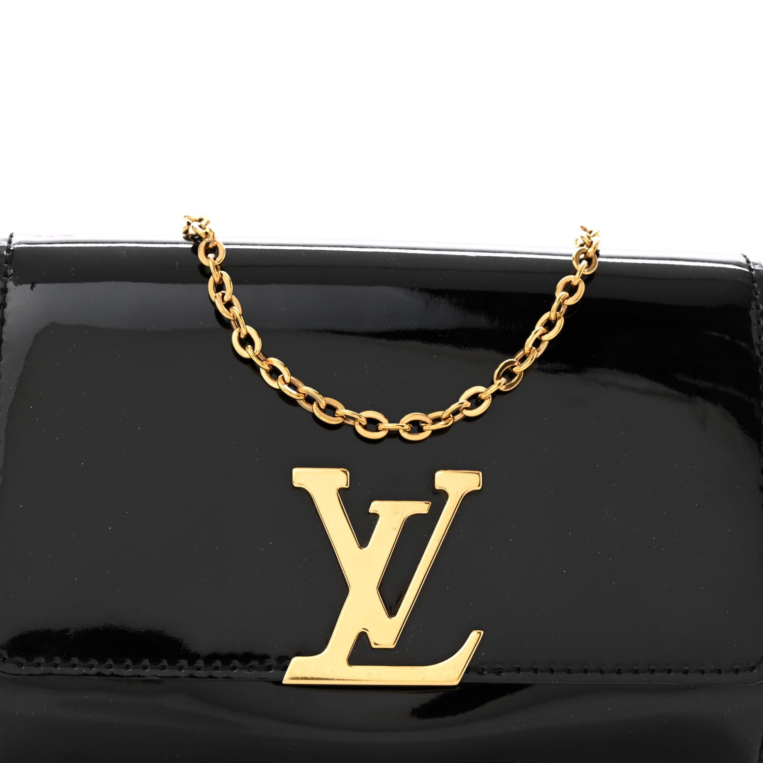Louis Vuitton Patent Chain Louise PM Black 7 of 12