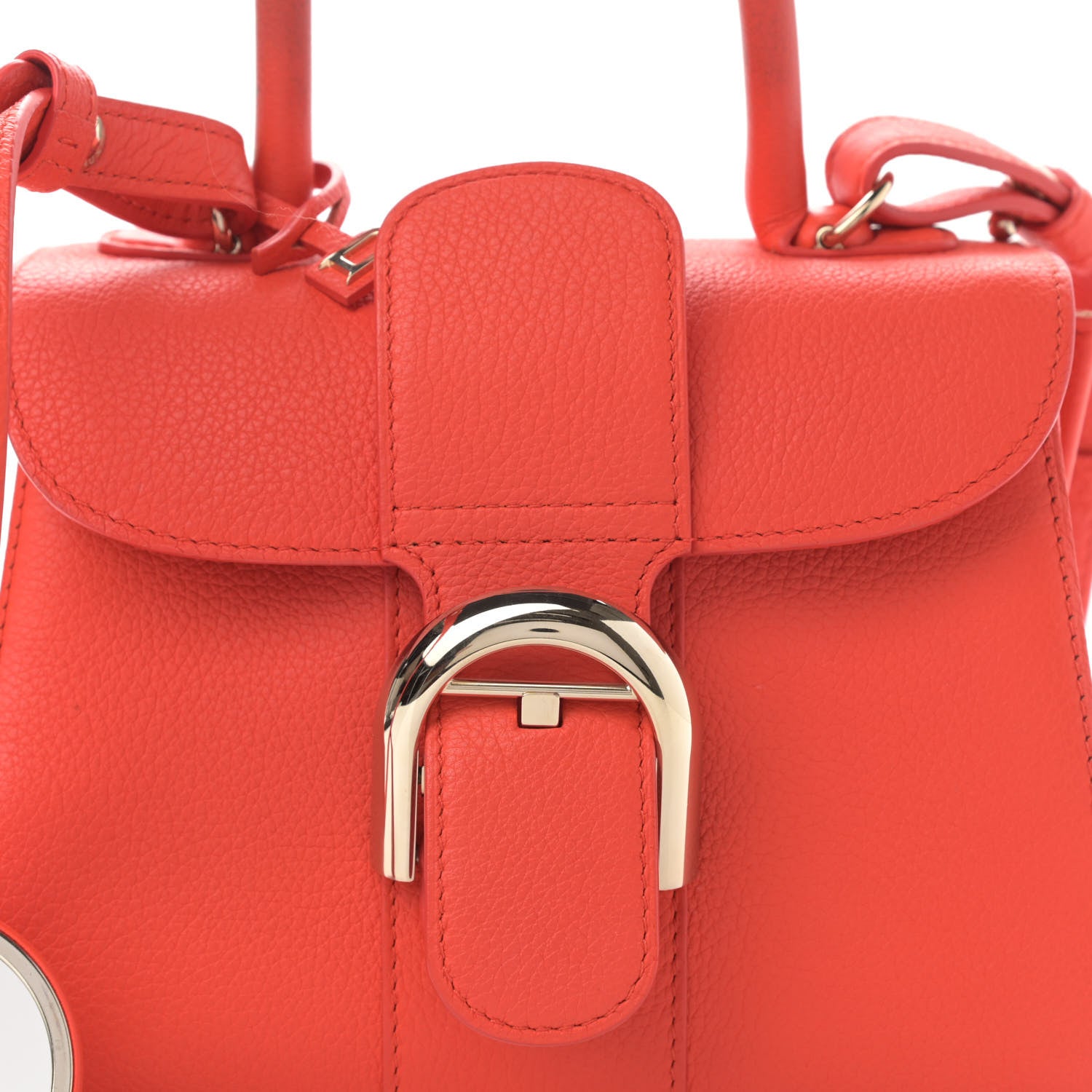 Delvaux Grained Calfskin Mini Brillant Satchel Piment 9 of 10