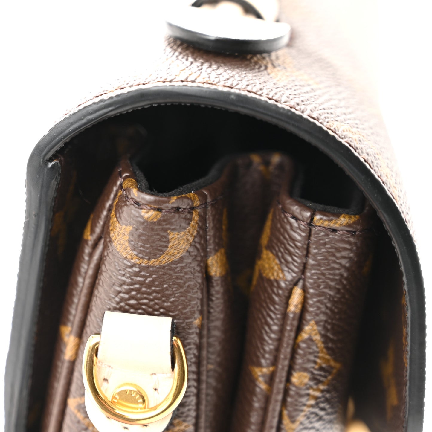 Monogram Braided Pochette Metis Creme Beige