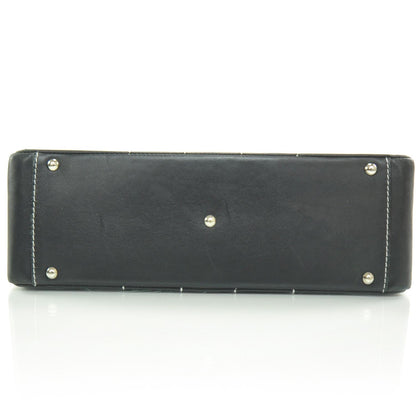 Chanel Leather Contrast Stitch Surpique Shoulder Bag Black 5 of 10