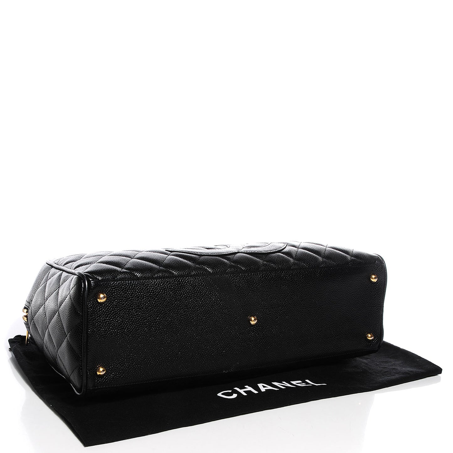 Caviar Quilted Bowler Black