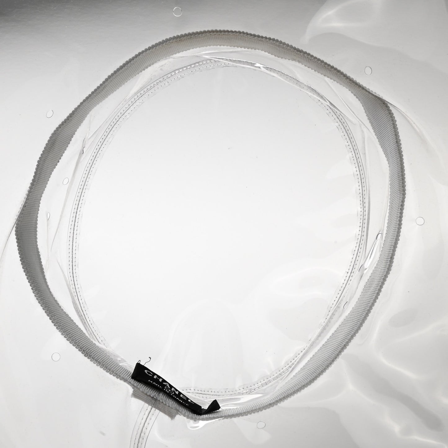 PVC Vinyl CC Cloche Hat S Transparent White