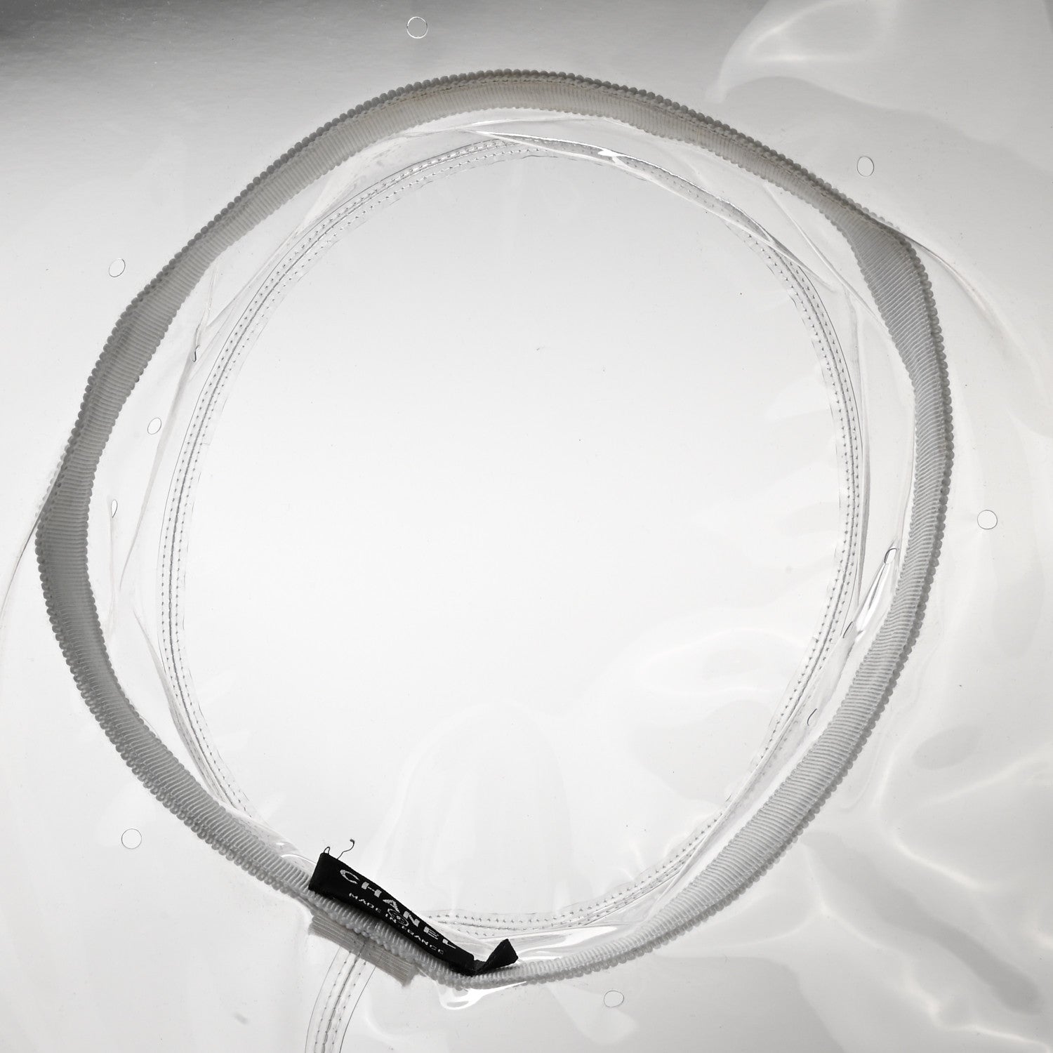 Chanel PVC Vinyl CC Cloche Hat S Transparent White 7 of 8