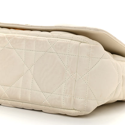 Christian Dior Calfskin Macrocannage Medium Caro Bag White 9 of 9