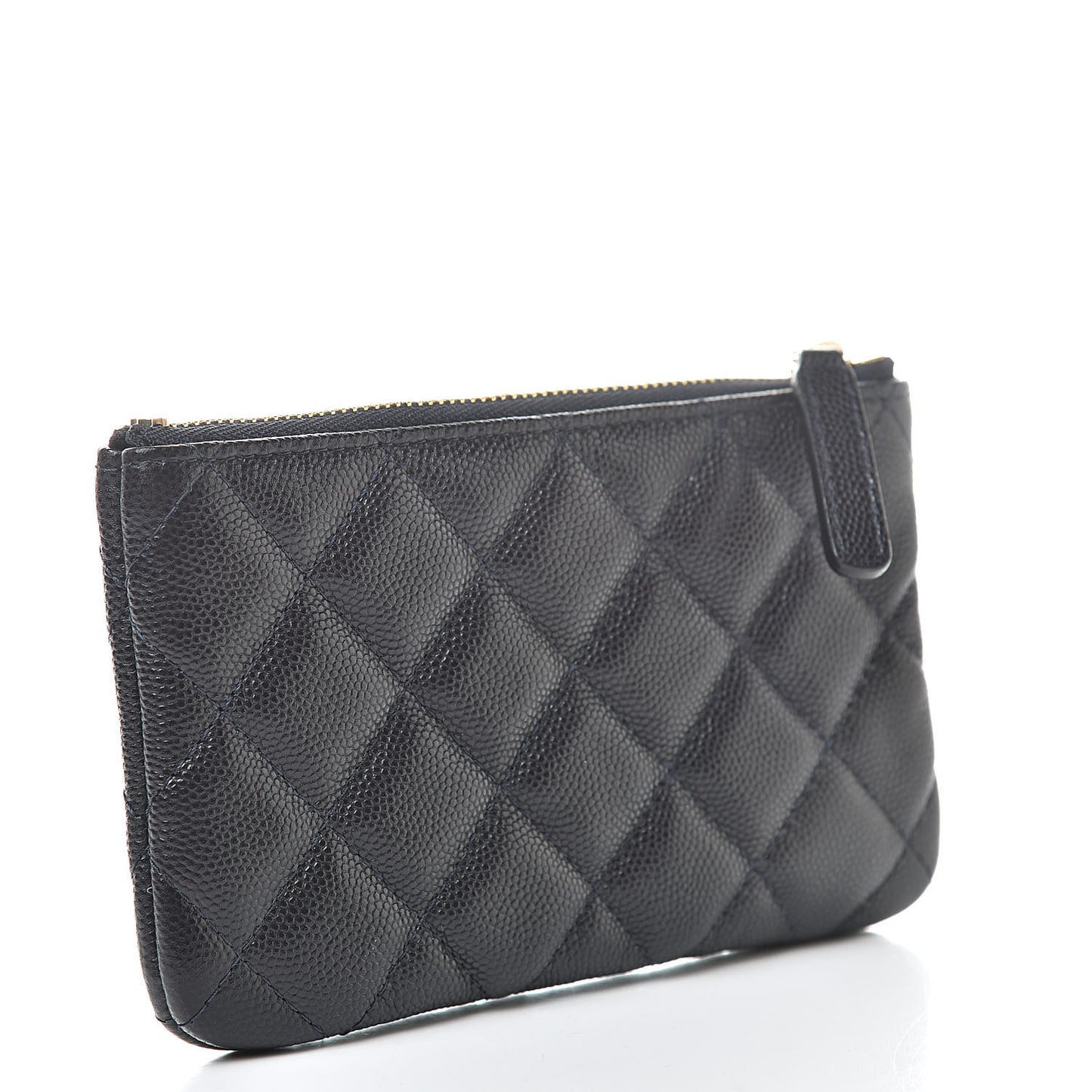 Caviar Quilted Small Cosmetic Case Navy