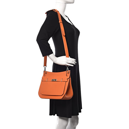 Hermes Taurillon Clemence Jypsiere 28 Orange 2 of 10