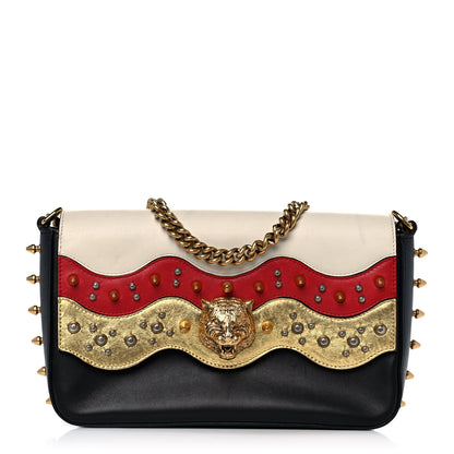 Gucci Nappa Studded Tiger Broadway Chain Shoulder Bag Multicolor 1 of 20