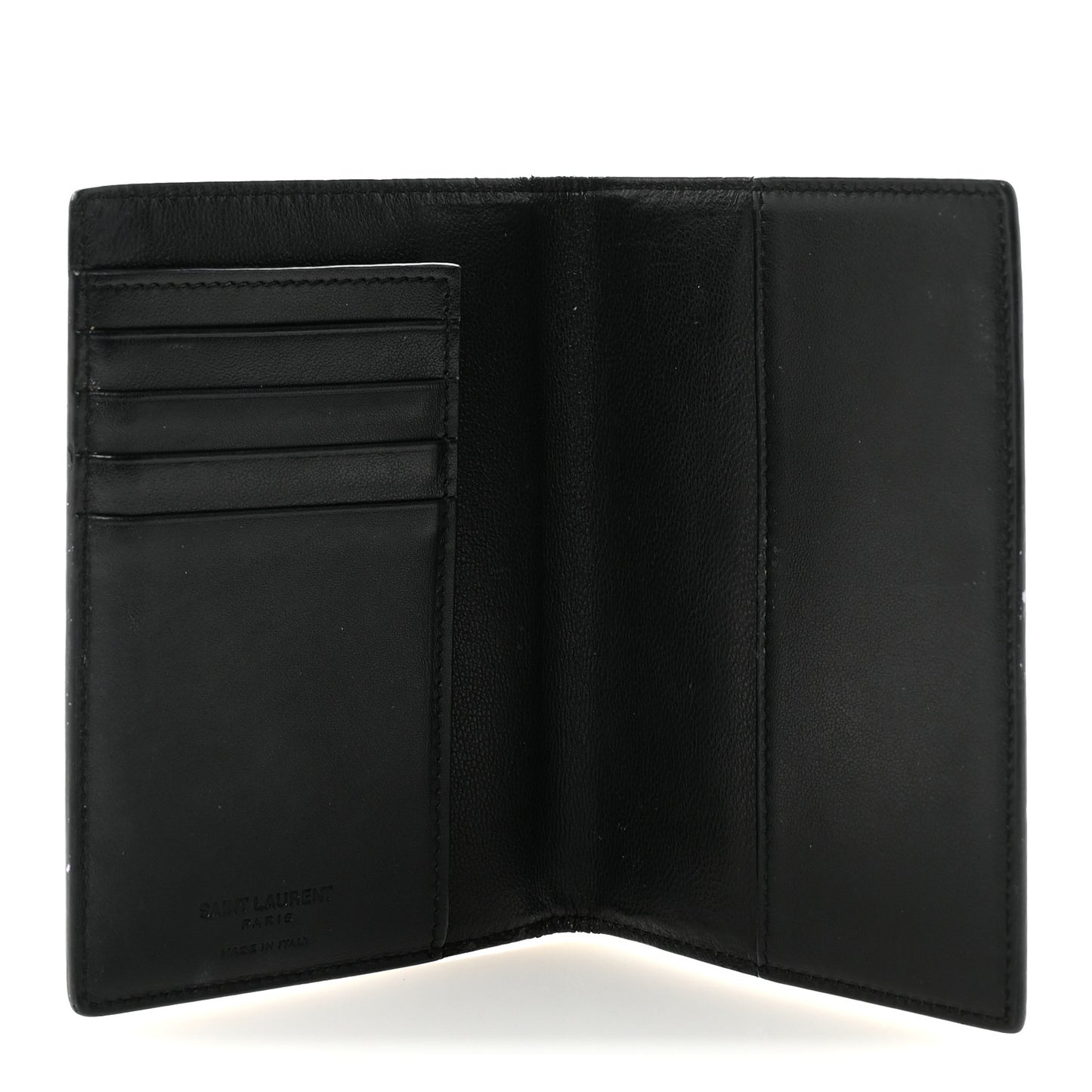 Crocodile Embossed Passport Holder Black