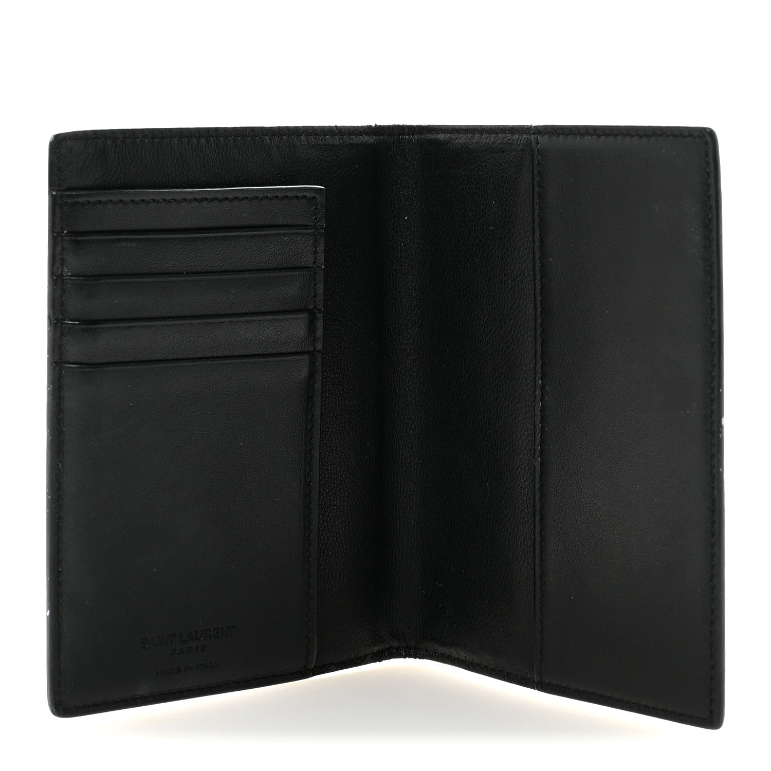 Saint Laurent Crocodile Embossed Passport Holder Black 5 of 6