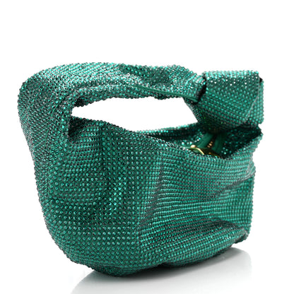 Bottega Veneta Crystal Embellished Satin Mini Hotfix Jodie Emerald 3 of 10