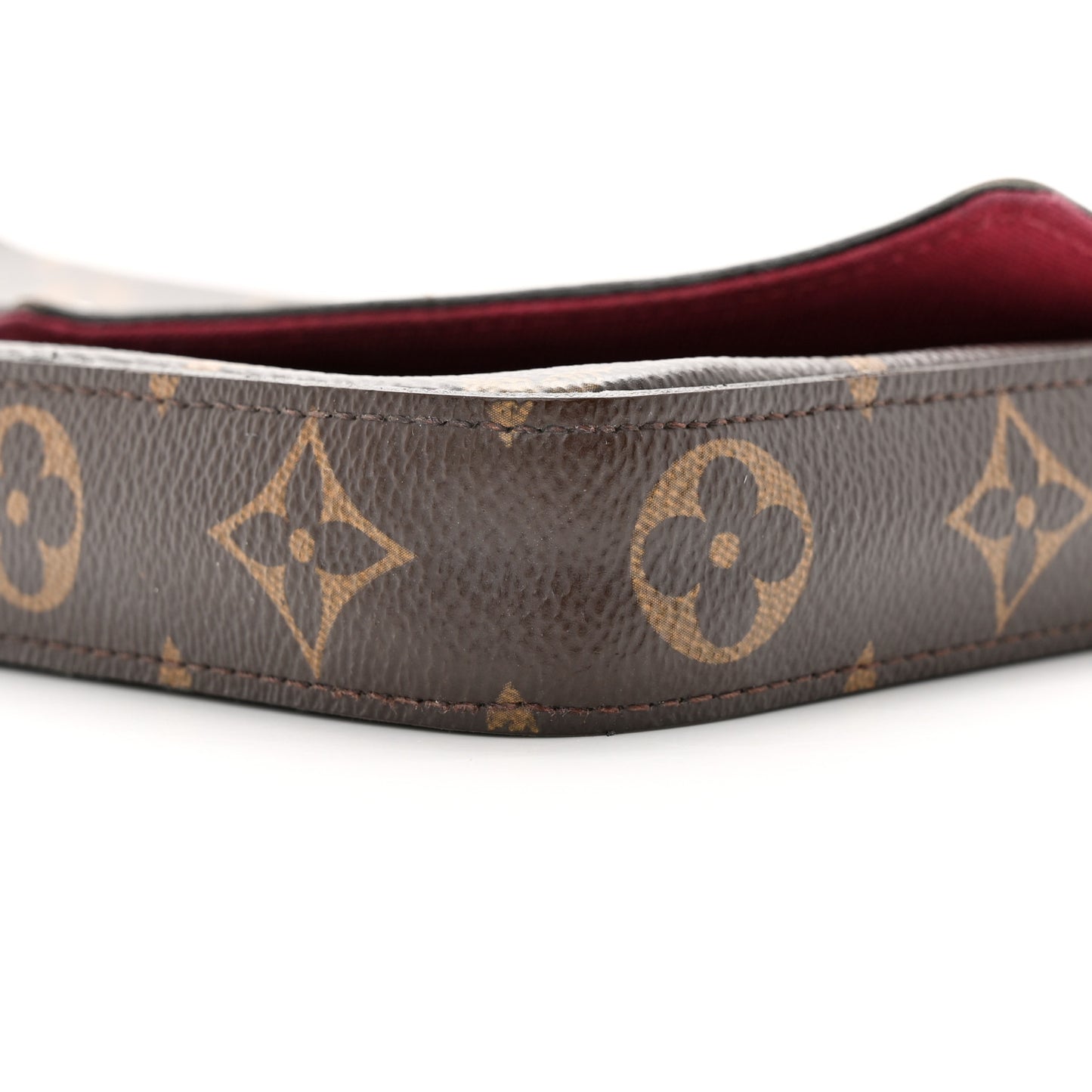 Monogram Pochette Felicie Chain Wallet Fuchsia