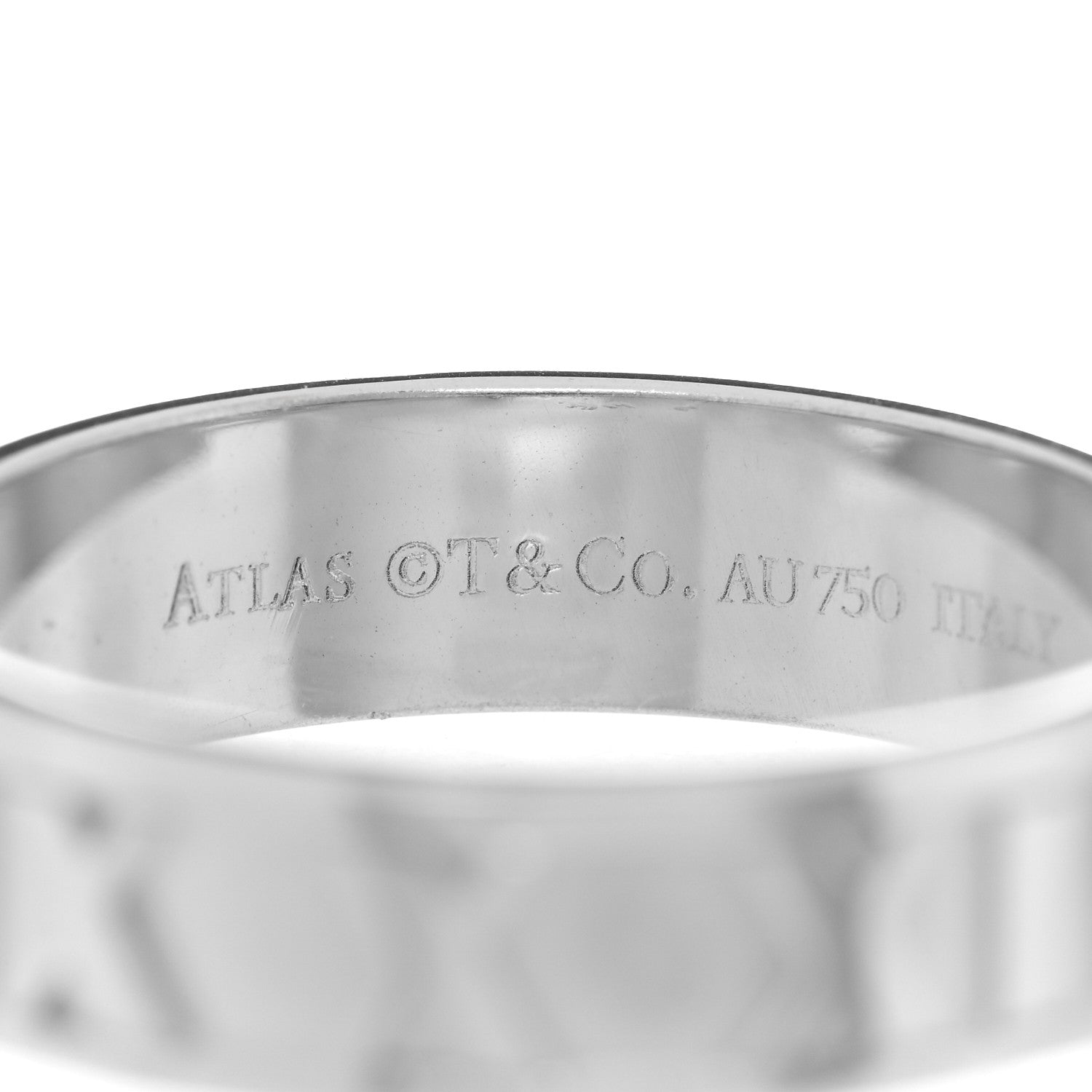 Tiffany 18k White Gold Diamond Atlas Ring 56 7.5 4 of 5